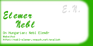 elemer nebl business card